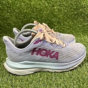 Hoka One One Mach 5 Womens 8B Shoe Purple Running Walking Gym Cushion Sneaker